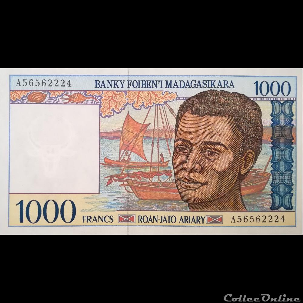 MADAGASCAR - P 76 A - 1000 FRANCS - 1994 billet afrique madagascar p 76 a 1000 francs 1994