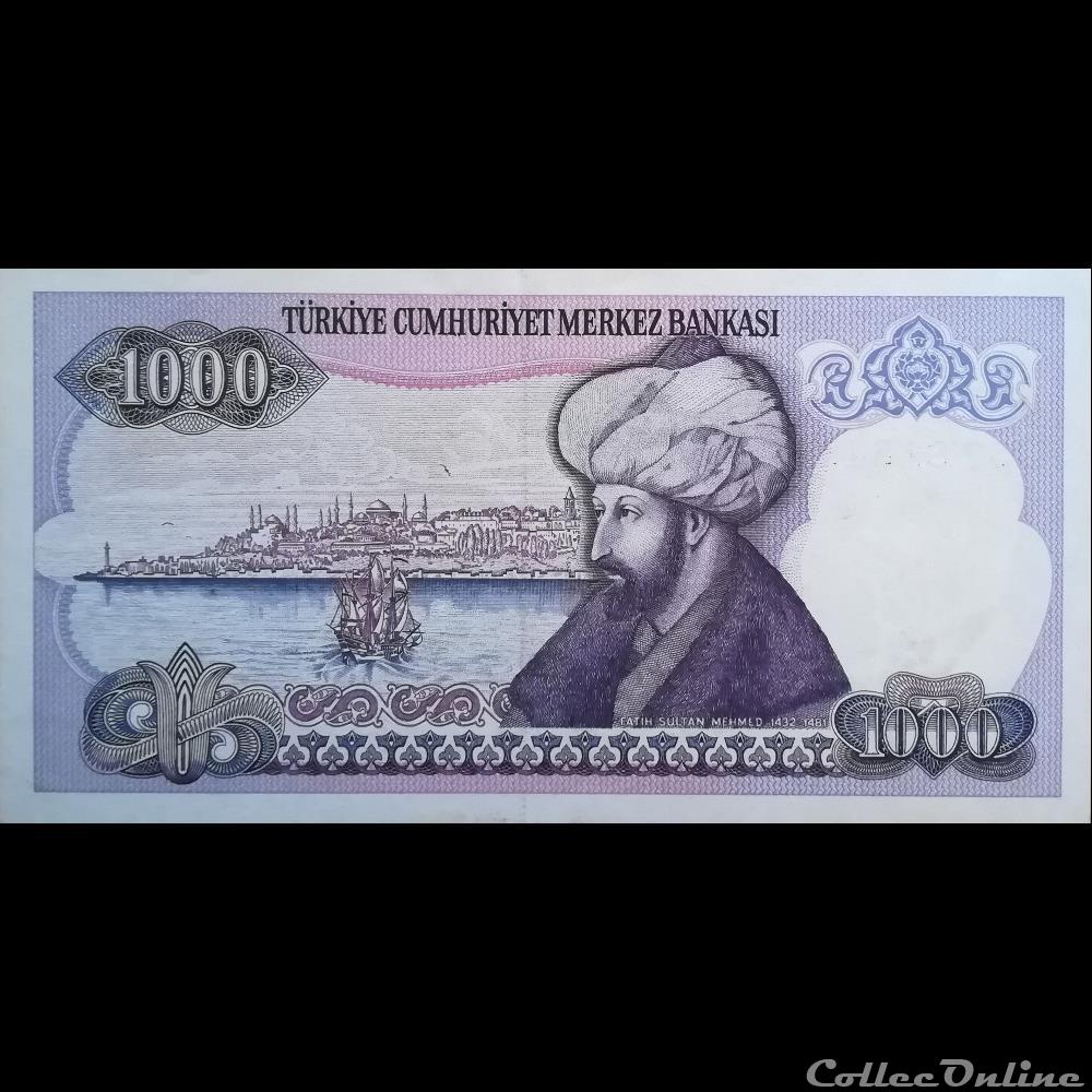 TURQUIE - P 196 A - 1000 LIRA - 1986 billet asie turquie p 196 a 1000 lira 1986