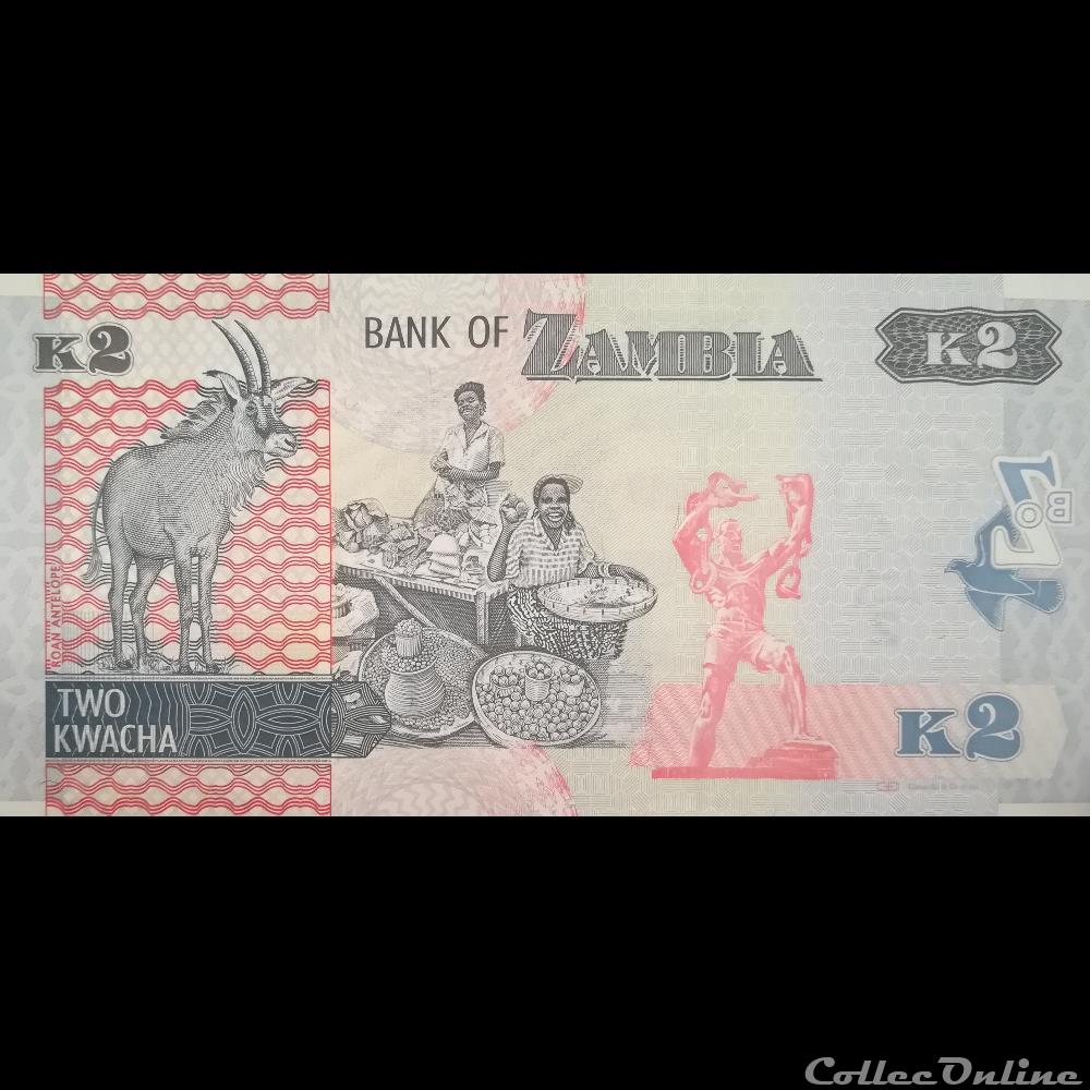 ZAMBIE - P 49 A - 2 KWACHA - 2012 billet afrique zambie p 49 a 2 kwacha 2012