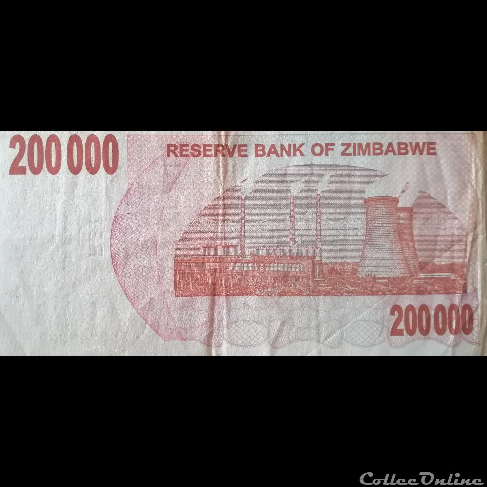 ZIMBABWE - P 49 - 200000 DOLLARS - 2007 billet afrique zimbabwe p 49 200000 dollars 2007