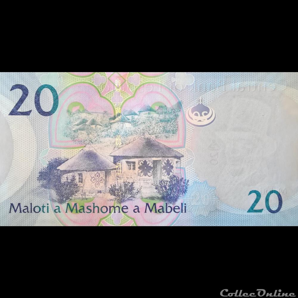 LESOTHO - P 22 B - 20 MALOTI - 2013 billet afrique lesotho p 22 b 20 maloti 2013