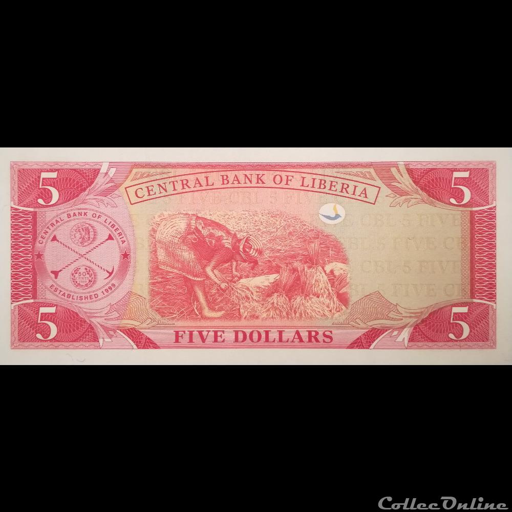 LIBERIA - P 26 C - 5 DOLLARS - 2006 billet afrique liberium liberia p 26 c 5 dollars 2006