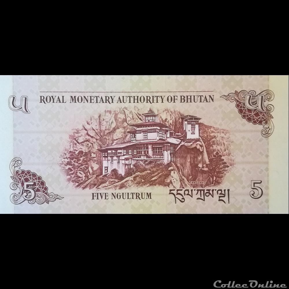 BHOUTAN - P 28 B - 5 NGULTRUM - 2011 billet asie ile coco bhoutan p 28 b 5 ngultrum 2011