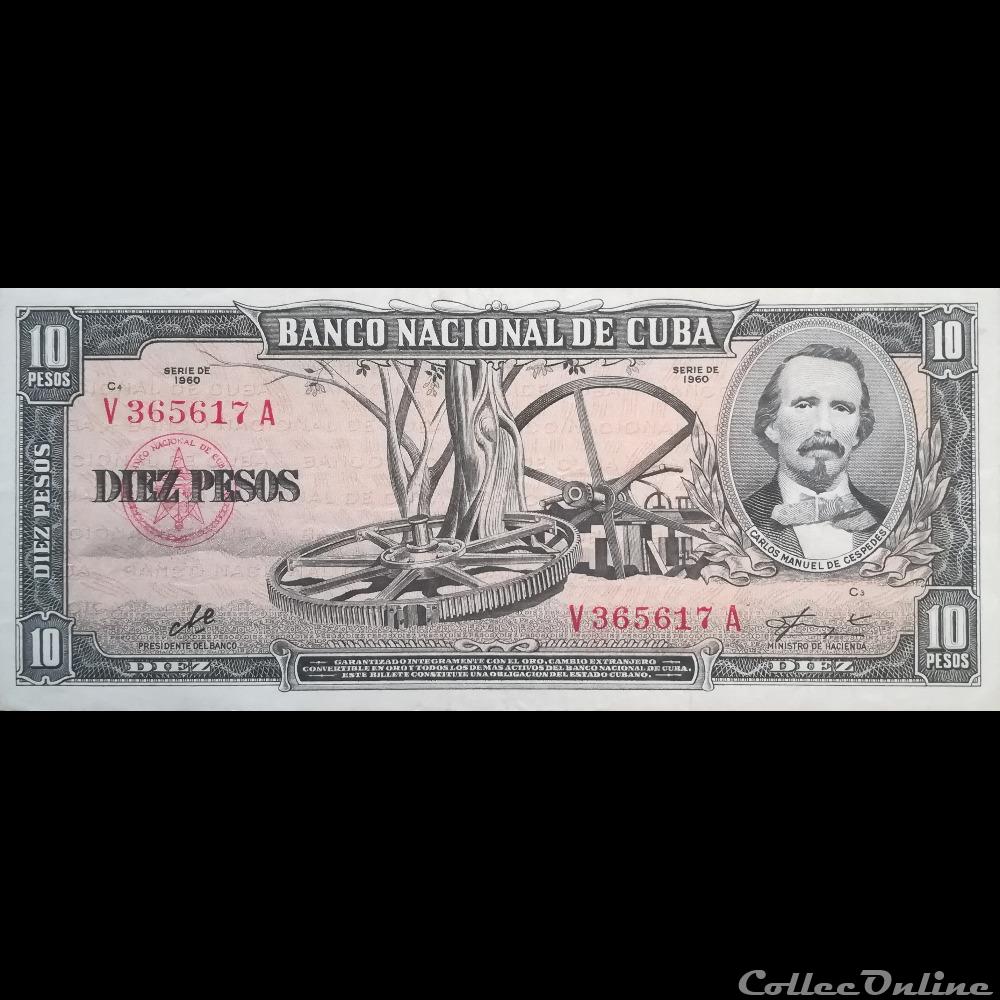 CUBA - P 088 C - 10 PESOS - 1960 billet amerique du nord cuba p 088 c 10 pesos 1960