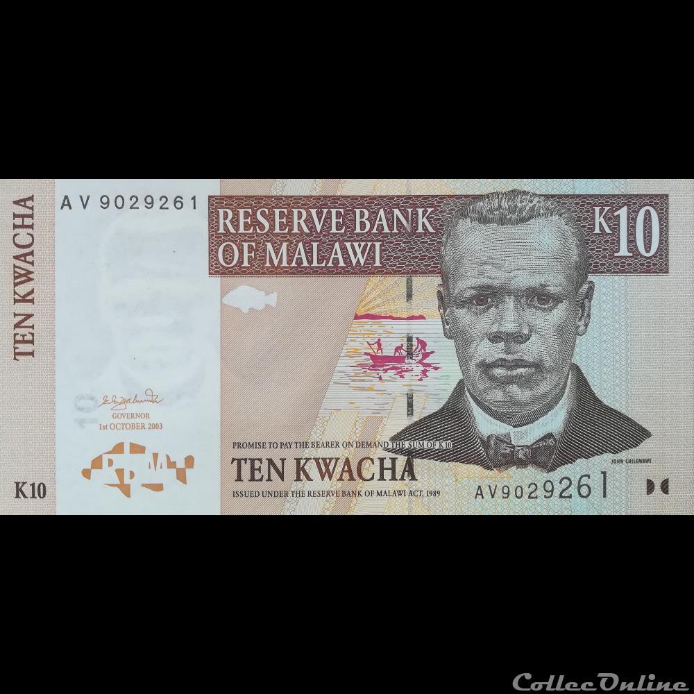 MALAWI - P 43 B - 10 KWACHA - 2003 billet afrique malawi p 43 b 10 kwacha 2003