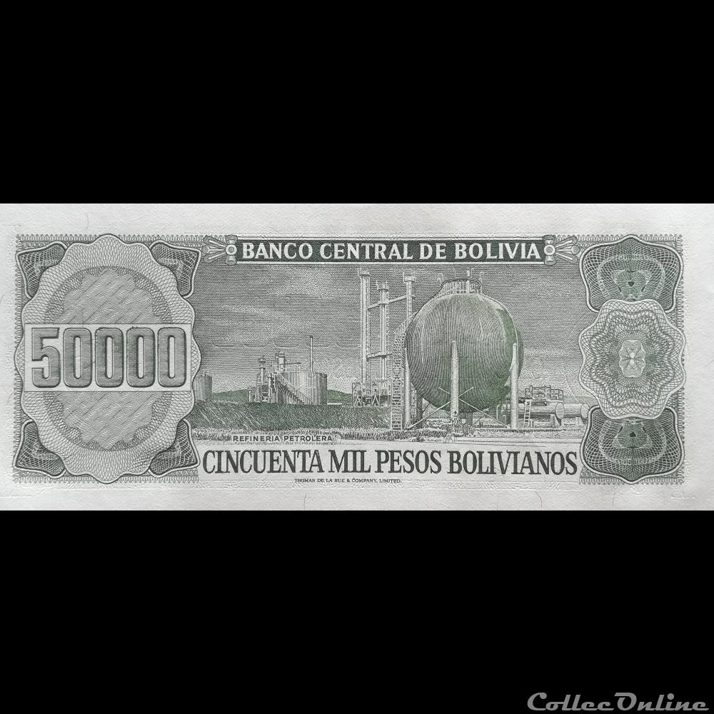 billet amerique du sud argentine bolivie p 170 a 2 50 000 pesos bolivianos 1984