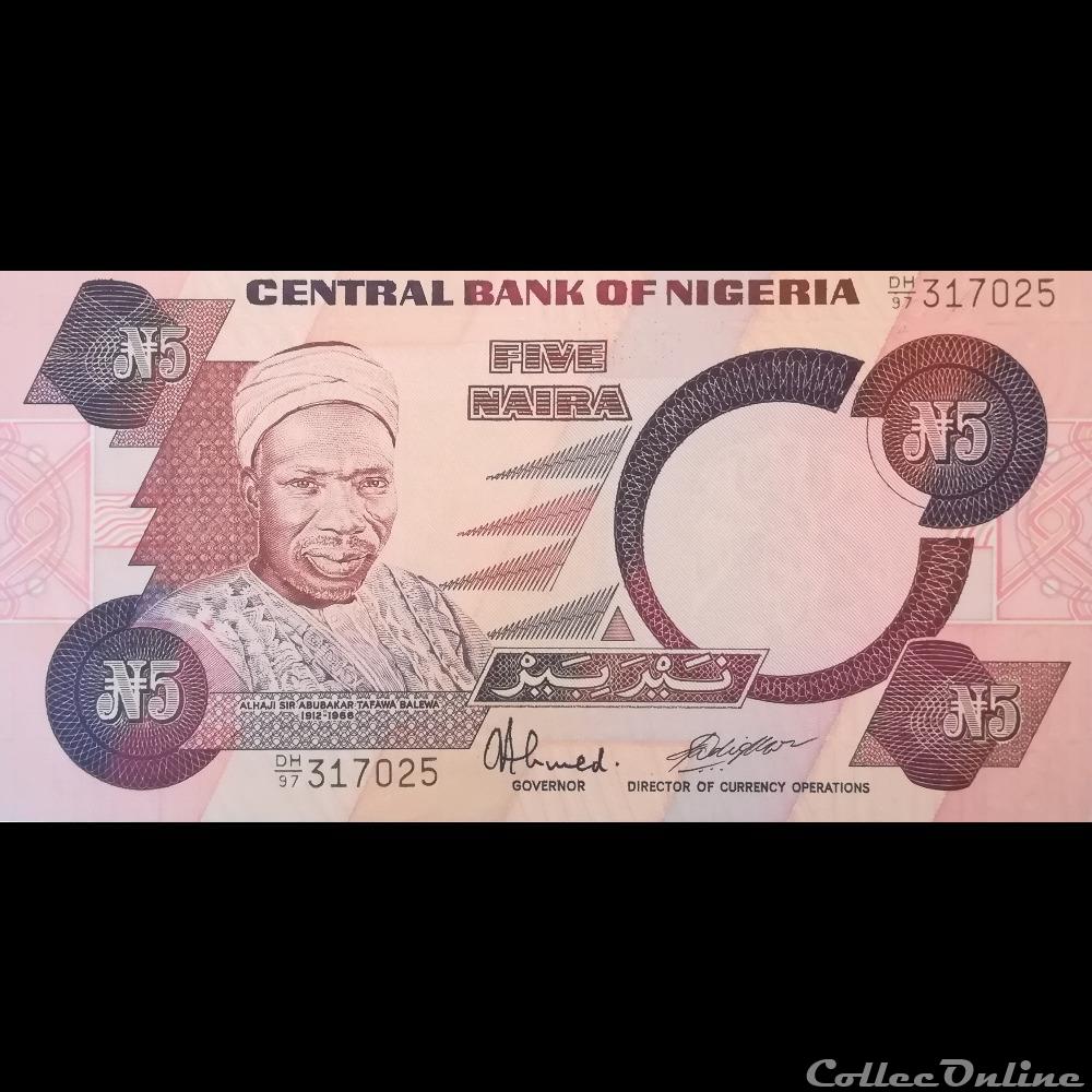NIGERIA - P 24 D - 5 NAIRA - 1984 - 2001 billet afrique nigerium nigeria p 24 d 5 naira 1984 2001