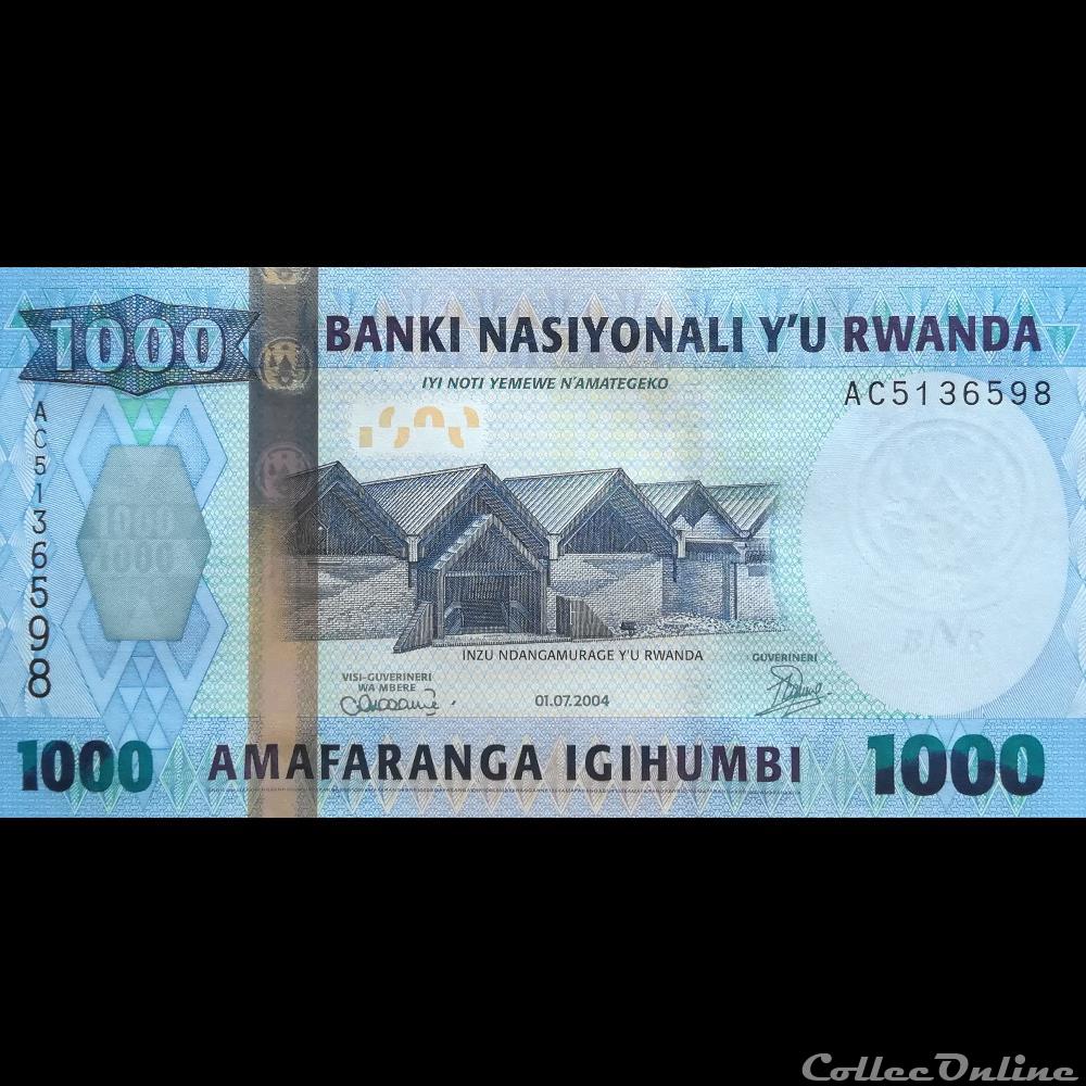 RWANDA - P 31 A - 1000 FRANCS - 2004 billet afrique rwandum rwanda p 31 a 1000 francs 2004