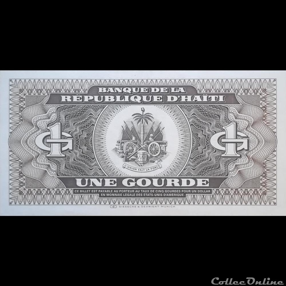 billet amerique du nord haiti p 253 1 gourde 1989