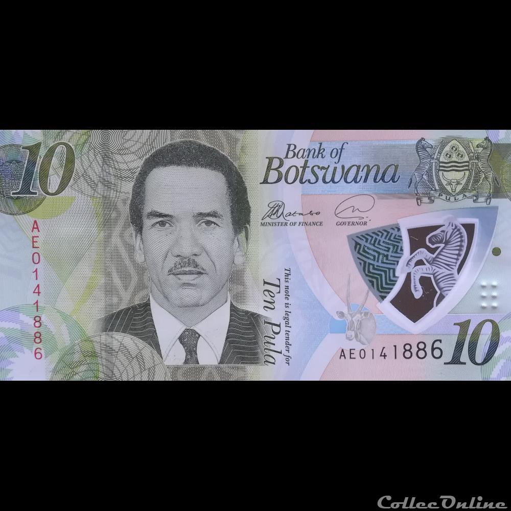 BOTSWANA - P 35 A - 10 PULA - 2018 billet afrique botswana p 35 a 10 pula 2018