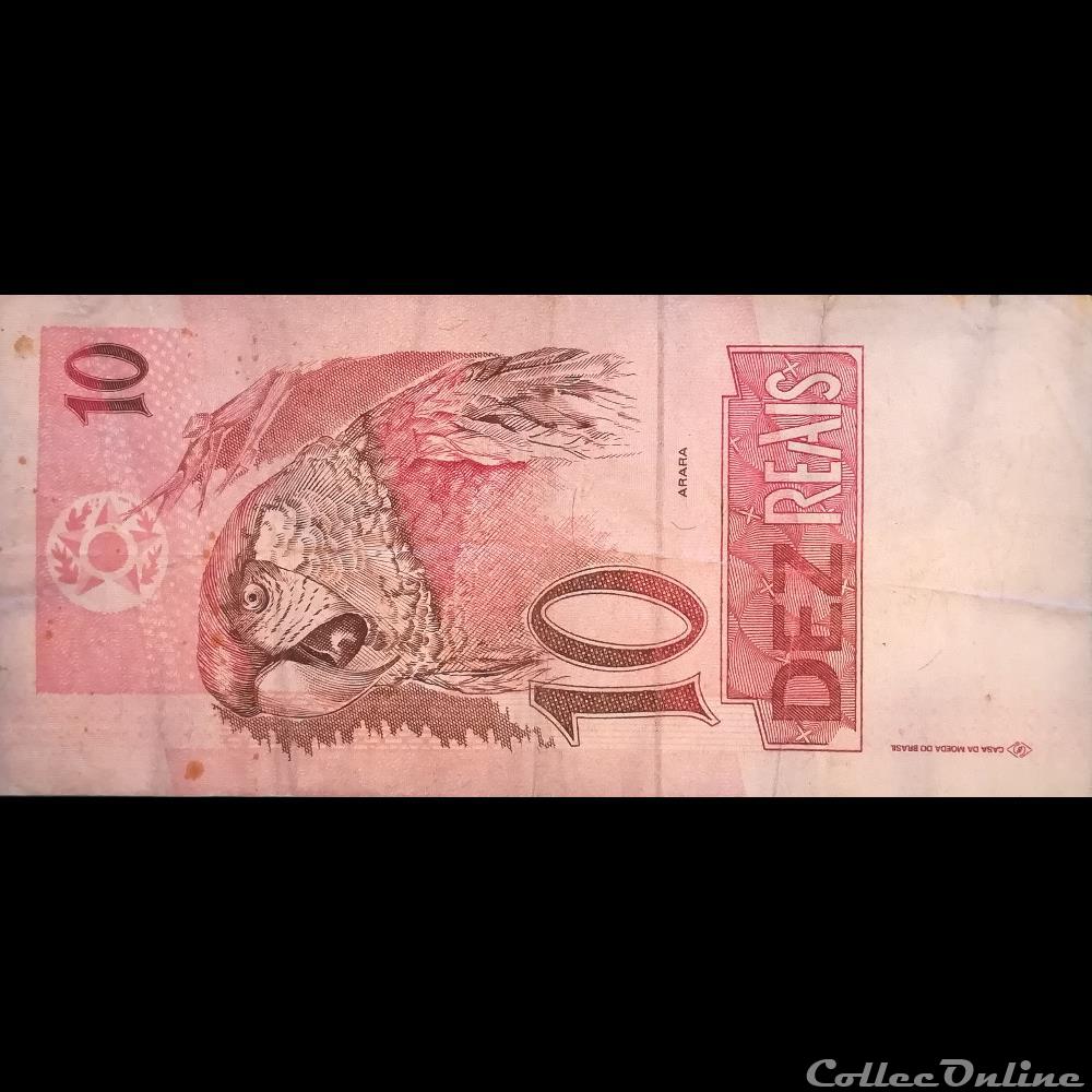 BRESIL - P 245A E - 10 REAIS - 1997 - 2012 billet amerique du sud bresil p 245a e 10 reais 1997 2012