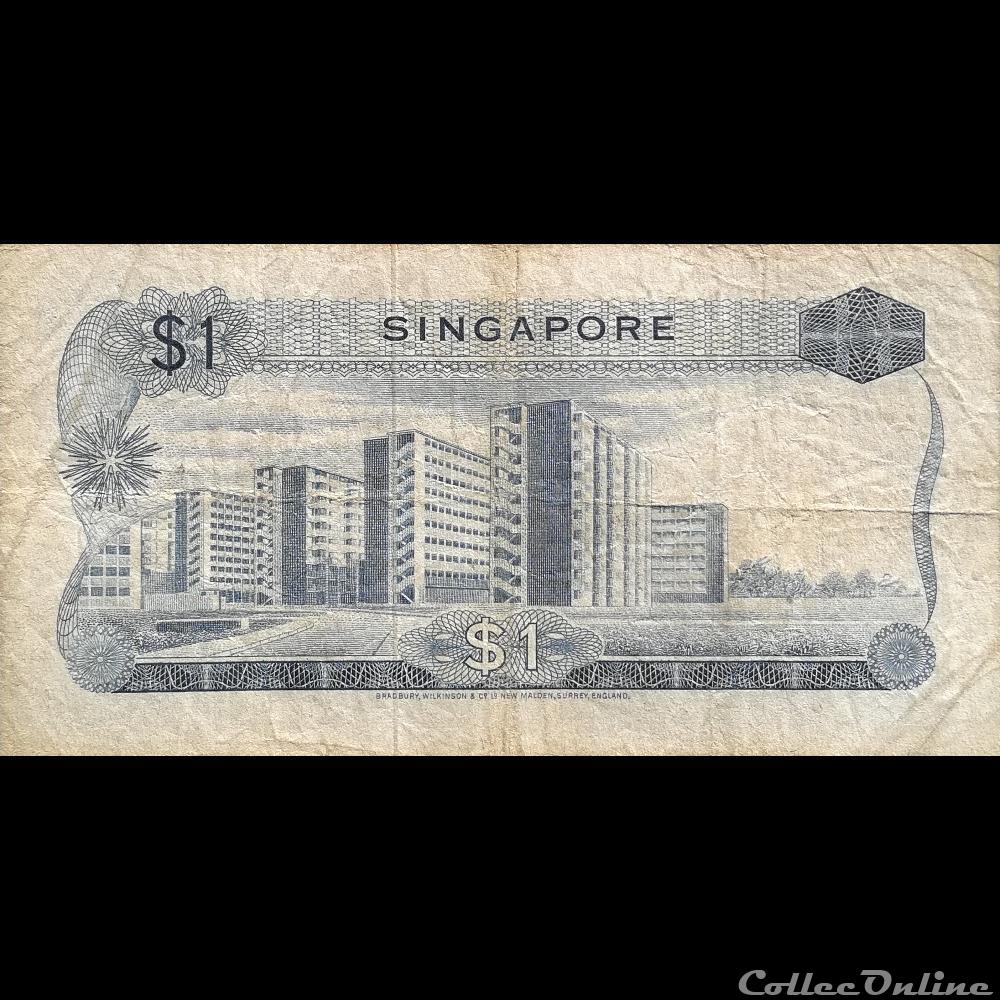 SINGAPOUR - P 01 A - 1 DOLLAR - 1967 billet asie singapour p 01 a 1 dollar 1967