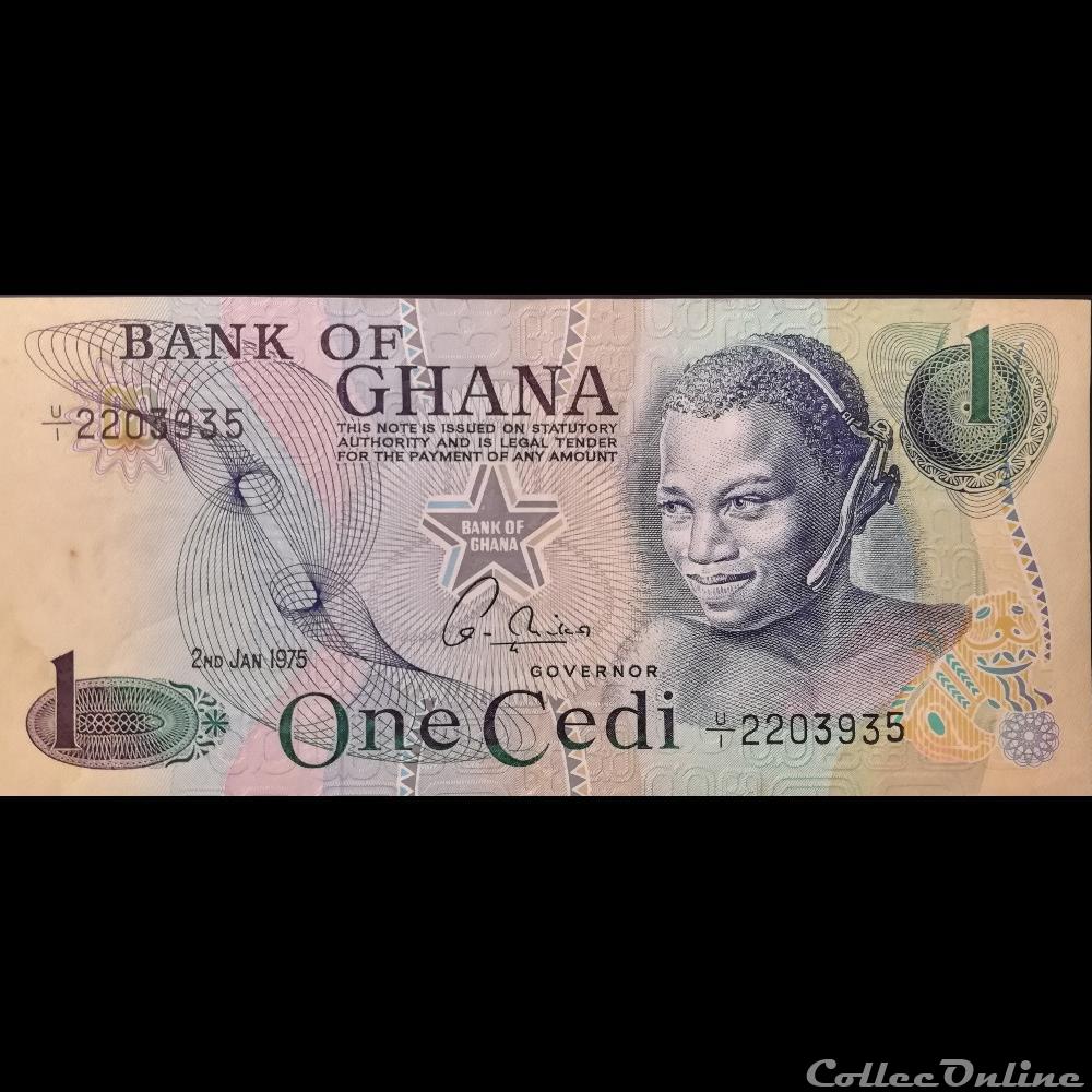 GHANA - P 13 B - 1 CEDI - 1975 billet afrique ghana p 13 b 1 cedi 1975