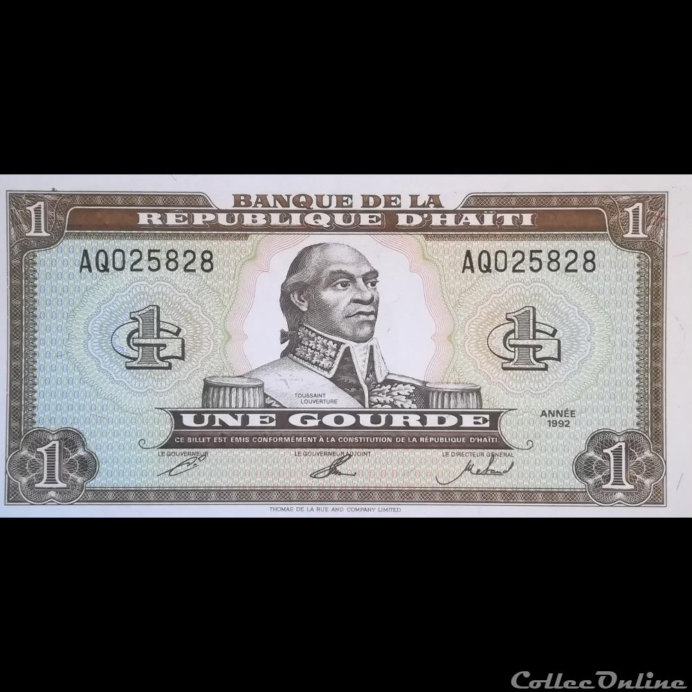 HAITI - P 259 A - 1 GOURDE - 1992 billet amerique du nord haiti p 259 a 1 gourde 1992