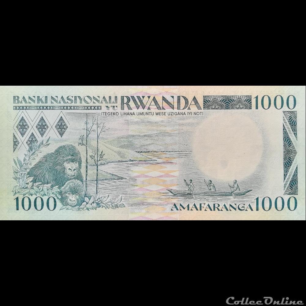 RWANDA - P 21 A - 1000 FRANCS - 1988 billet afrique rwandum rwanda p 21 a 1000 francs 1988