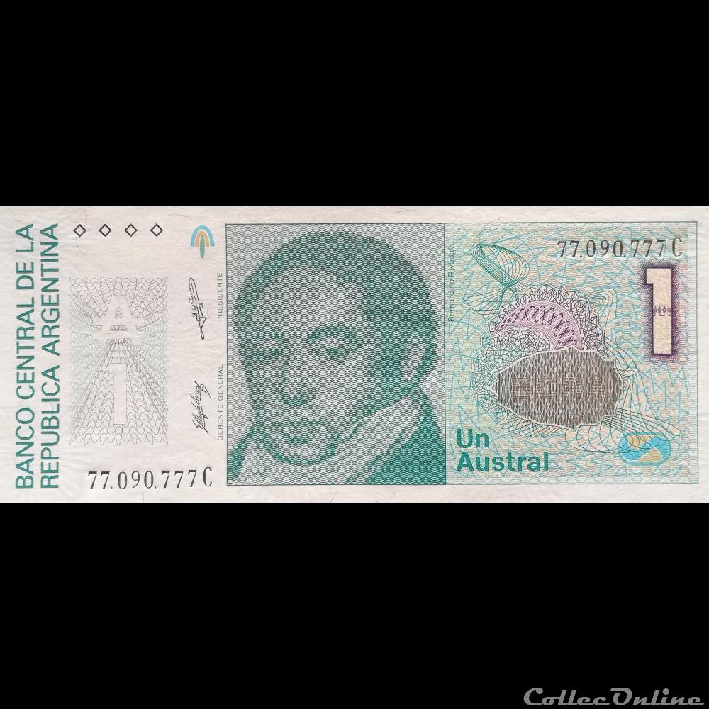 ARGENTINE - P 323 B (2) - 1 AUSTRAL - 1989 billet amerique du sud argentine p 323 b 2 1 austral 1989