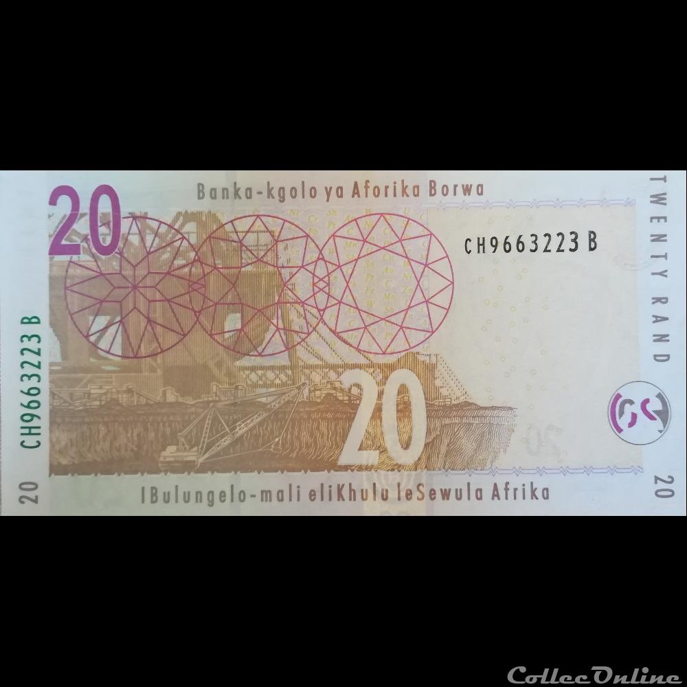 AFRIQUE DU SUD - P 129 B - 20 RAND - 2005 billet afrique du sud p 129 b 20 rand 2005
