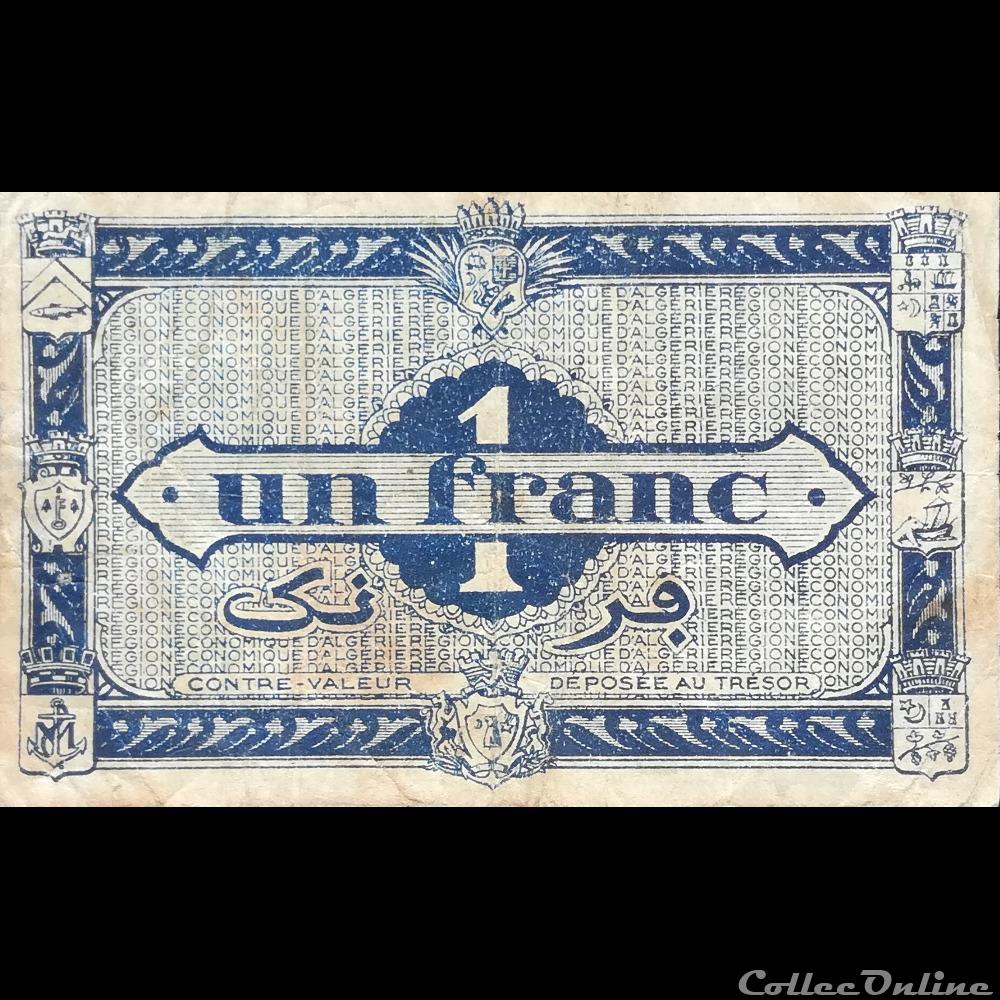 ALGERIE - P 98 - 1 FRANCS - 1944 billet afrique algerie p 98 1 francs 1944