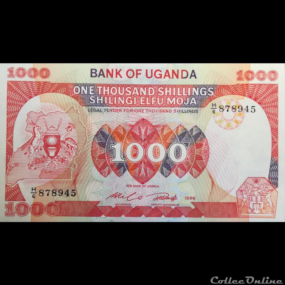 UGANDA 1000 SHILLINGS 1986 UNC P-26