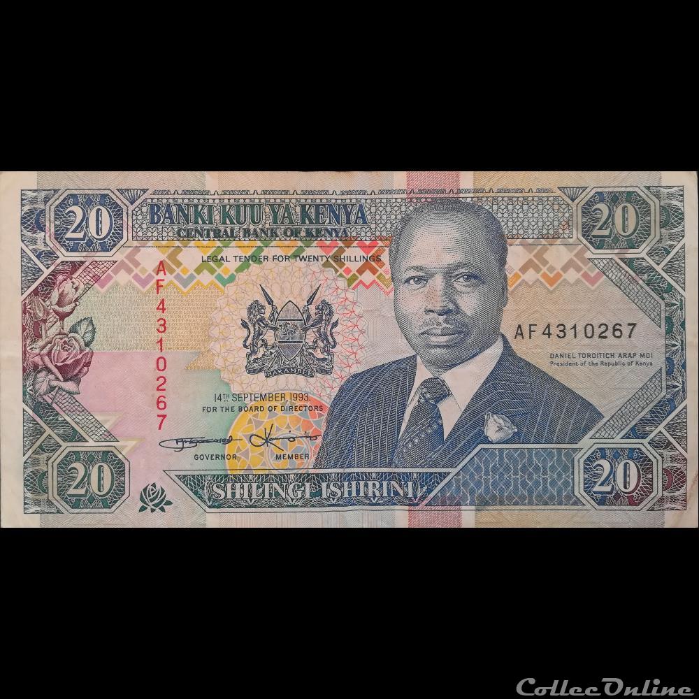 KENYA - P 31 A - 20 SHILLINGS - 1993 billet afrique kenya p 31 a 20 shillings 1993