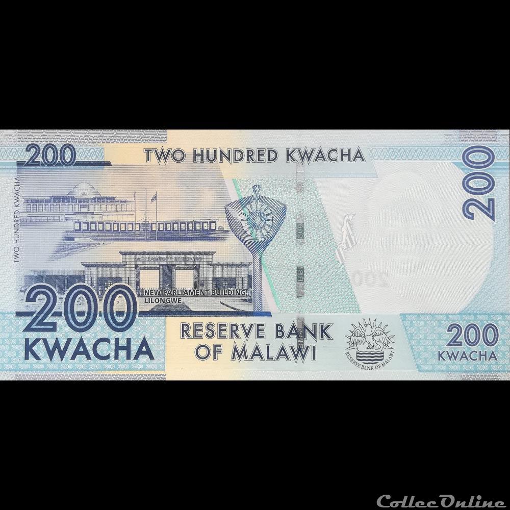 billet afrique malawi p 60 a 200 kwacha 2012