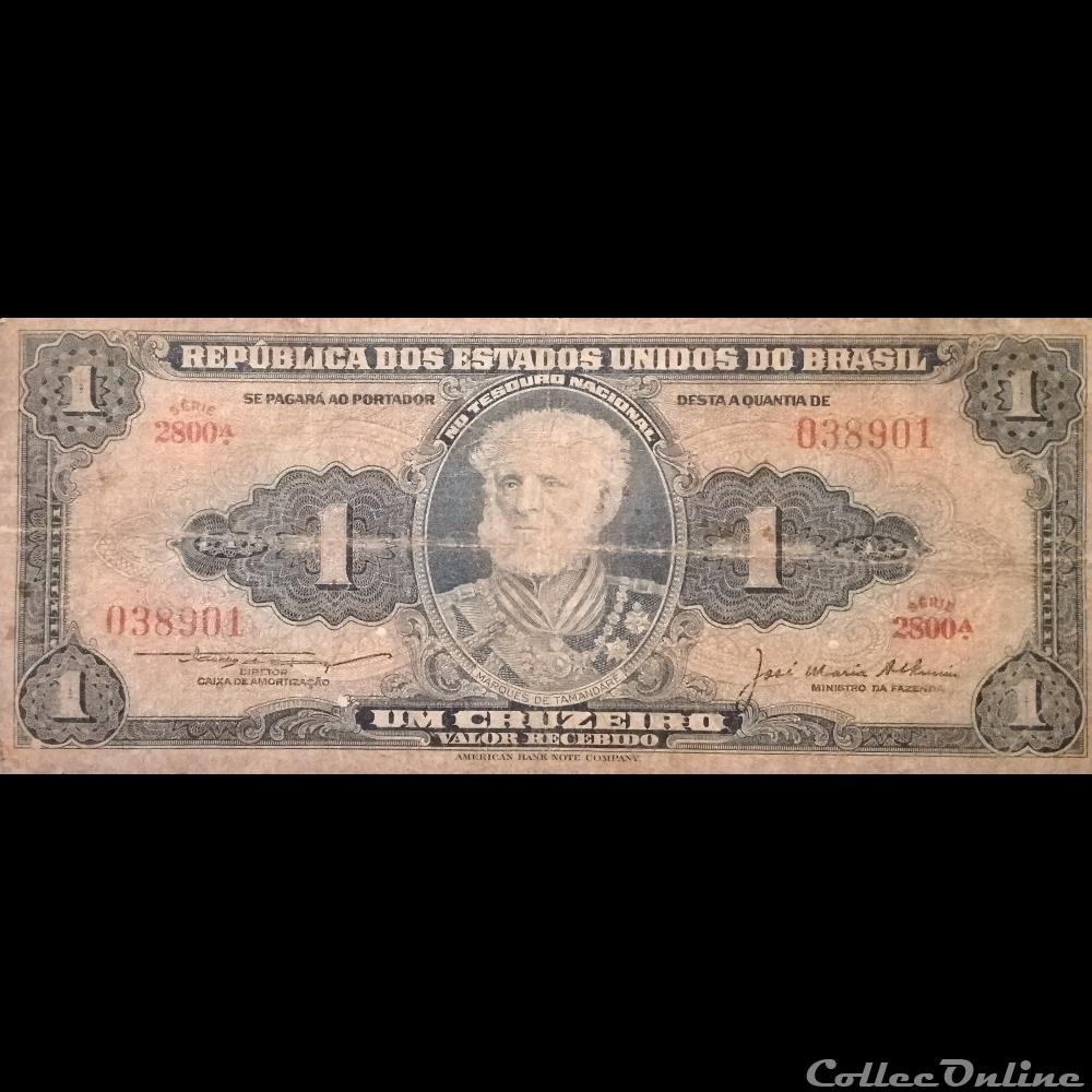 BRESIL - P 150 C - 1 CRUZEIRO - 1954 - 1958 billet amerique du sud bresil p 150 c 1 cruzeiro 1954 1958