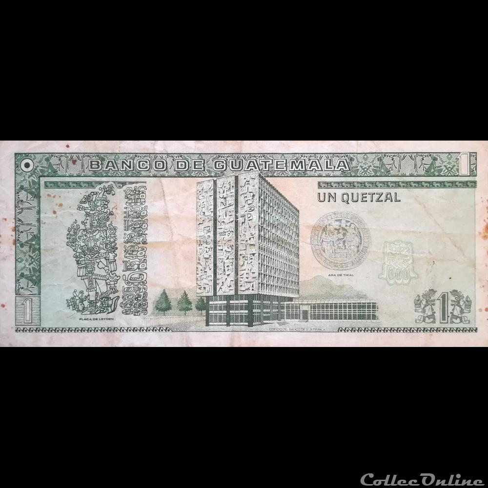 billet amerique du nord guatemala p 073 b 1 quetzal 1991