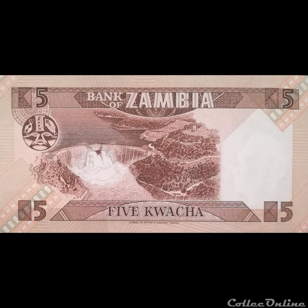ZAMBIE - P 25 D - 5 KWACHA - 1988 billet afrique zambie p 25 d 5 kwacha 1988