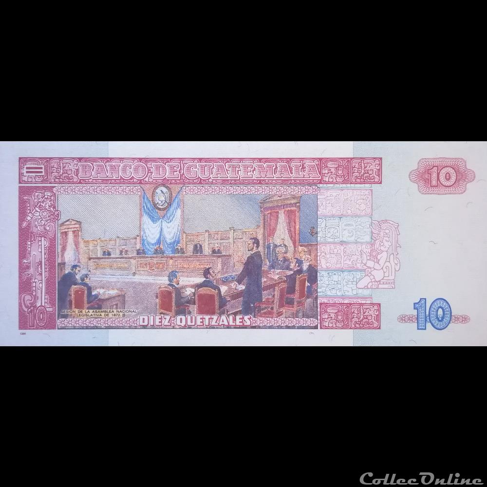GUATEMALA - P 111 A - 10 QUETZALES - 2006 billet amerique du nord guatemala p 111 a 10 quetzales 2006