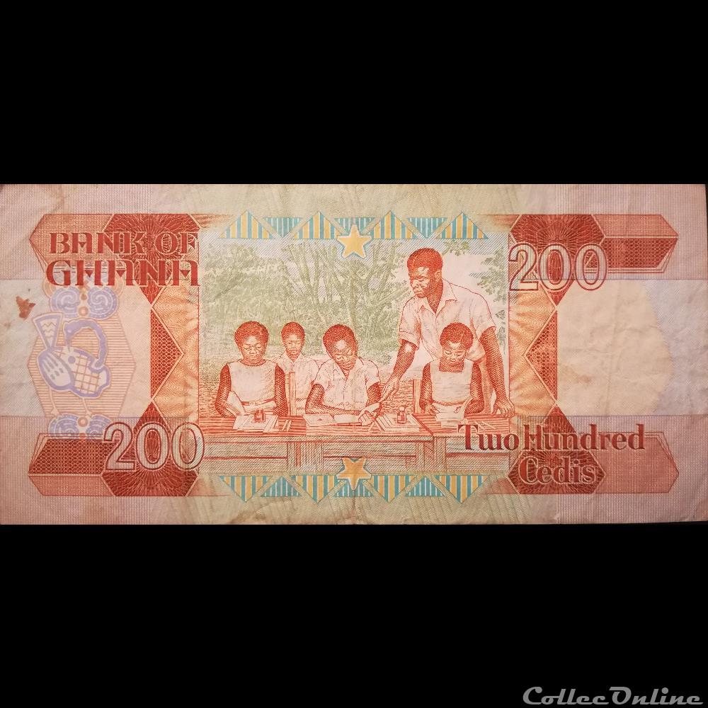 GHANA - P 27 B1 - 200 CEDIS - 1989 billet afrique ghana p 27 b1 200 cedis 1989