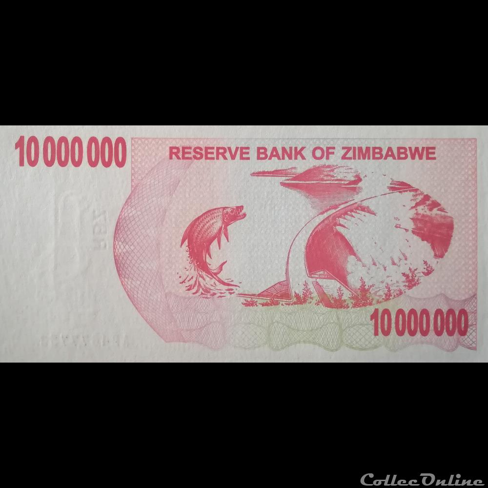 ZIMBABWE - P 55 A - 10.000.000 DOLLARS - 2008 billet afrique zimbabwe p 55 a 10 000 000 dollars 2008