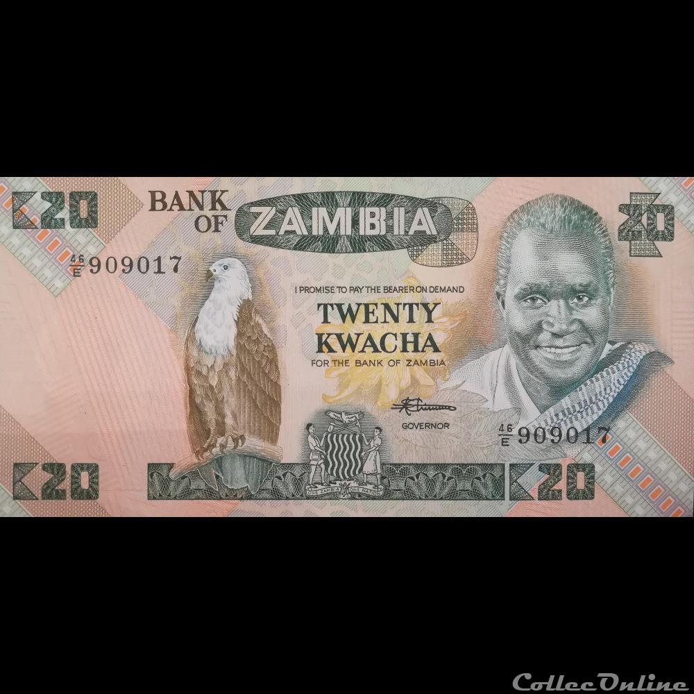 ZAMBIE - P 27 E - 20 KWACHA - 1988 billet afrique zambie p 27 e 20 kwacha 1988