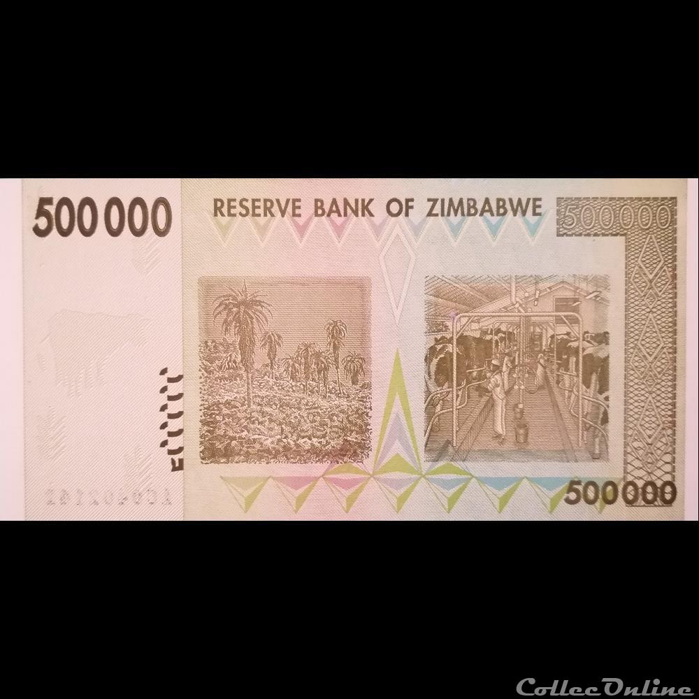 ZIMBABWE - P 76 - 500.000 DOLLARS - 2008 billet afrique zimbabwe p 76 500 000 dollars 2008