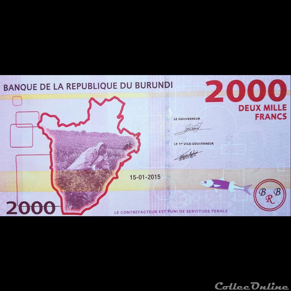 billet afrique burundi p 52 2000 francs 2015