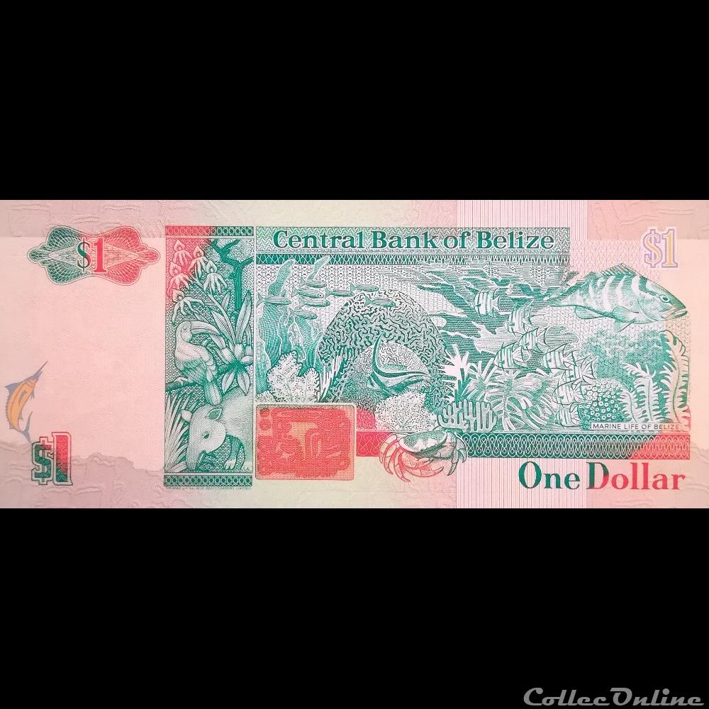 BELIZE - P 051 - 1 DOLLAR - 1990 billet amerique du nord belize p 051 1 dollar 1990