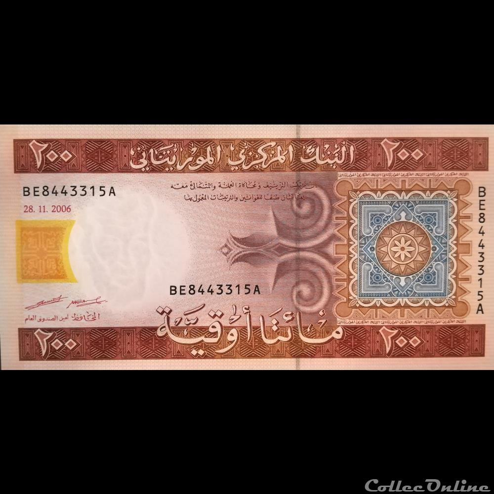 MAURITANIE - P 11 B - 200 OUGUIYA - 2006 billet afrique malawi mauritanie p 11 b 200 ouguiya 2006