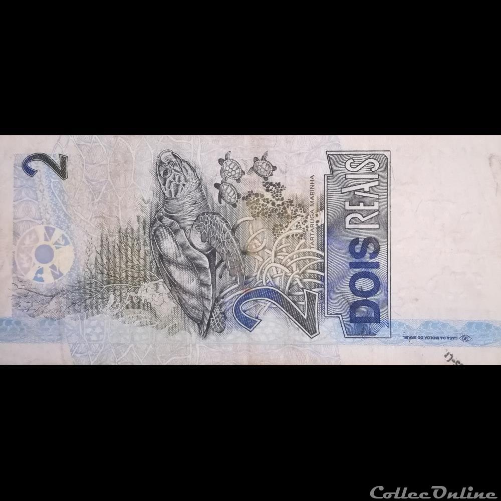 BRESIL - P 249 A - 2 REAIS - 2001 billet amerique du sud bresil p 249 a 2 reais 2001