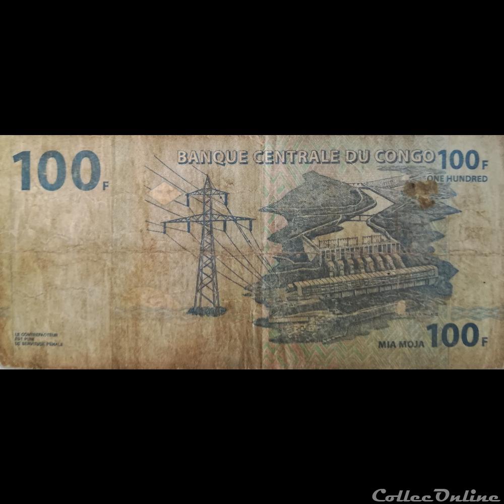 CONGO - P 092 - 100 FRANCS - 2000 billet afrique republique democratique du congo p 092 100 francs 2000