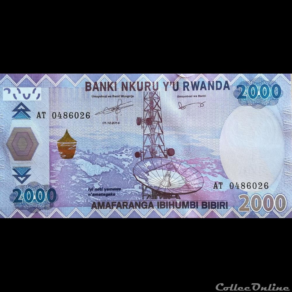 RWANDA - P 40 A - 2000 FRANCS - 2014 billet afrique rwandum rwanda p 40 a 2000 francs 2014