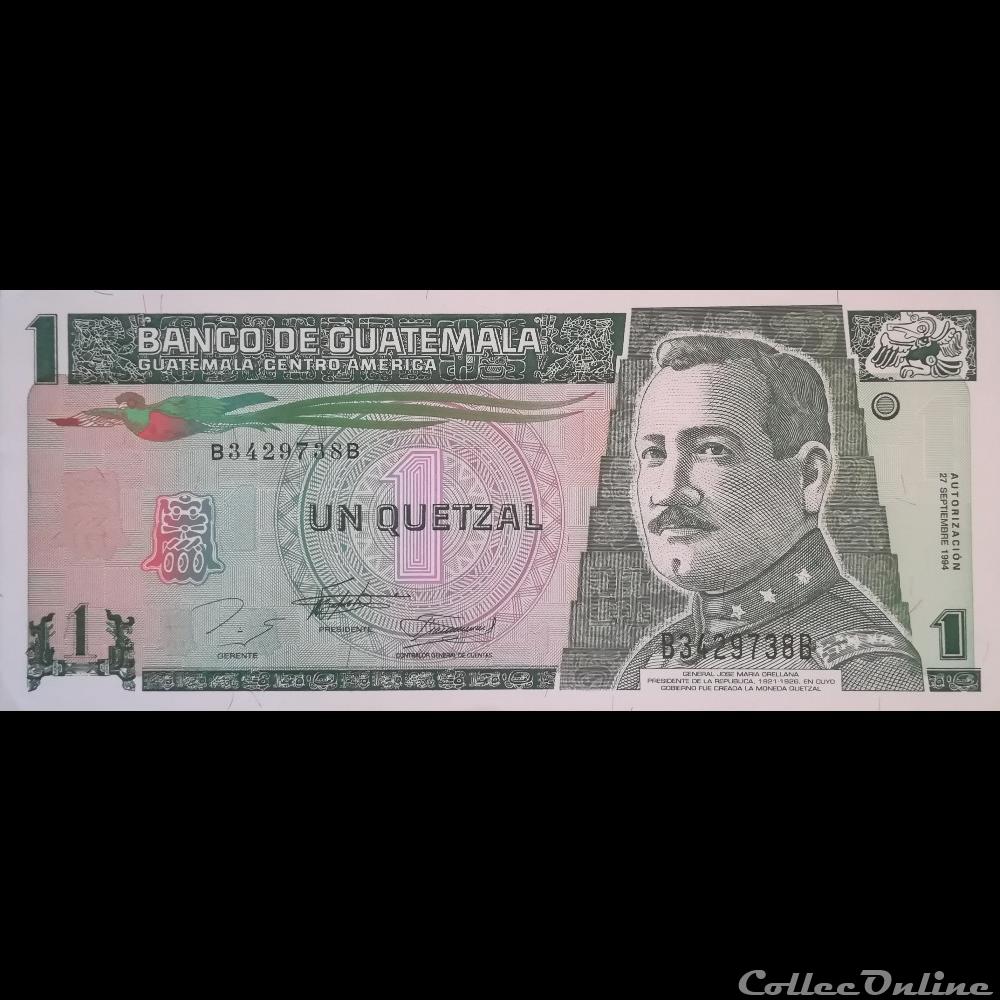 GUATEMALA - P 090 - 1 QUETZAL - 1994 billet amerique du nord guatemala p 090 1 quetzal 1994