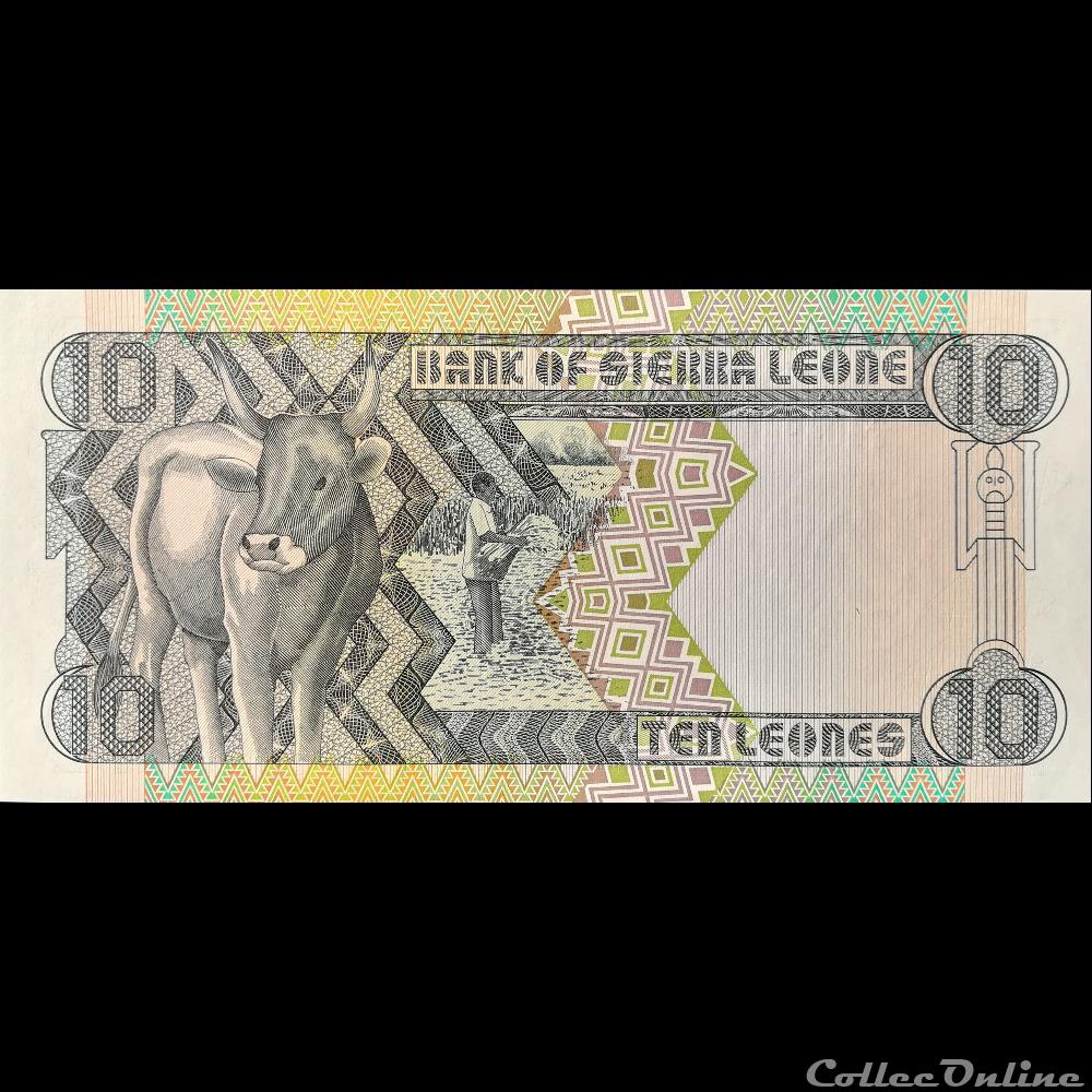 billet afrique sierra leone p 15 10 leones 1988
