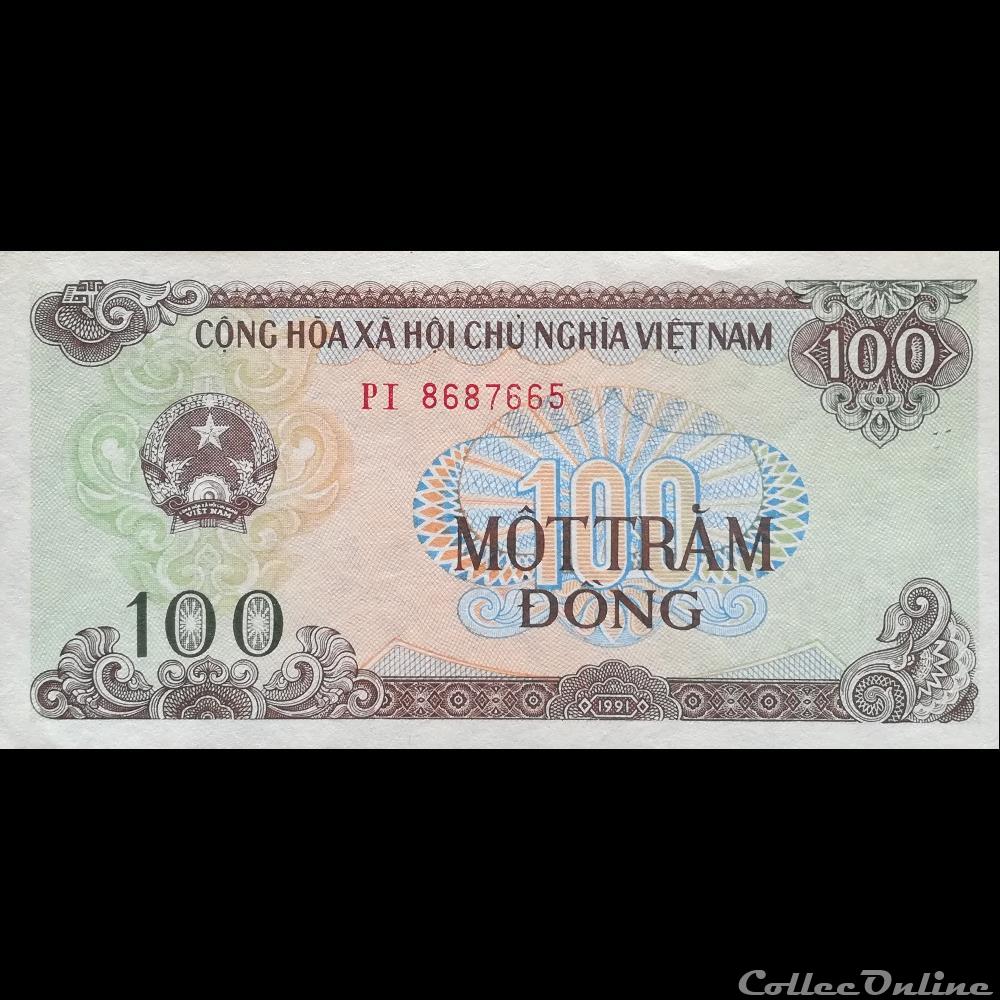 VIÊT NAM - P 105 - 100 DÔNG - 1991 billet asie vietnam viet nam p 105 100 dong 1991