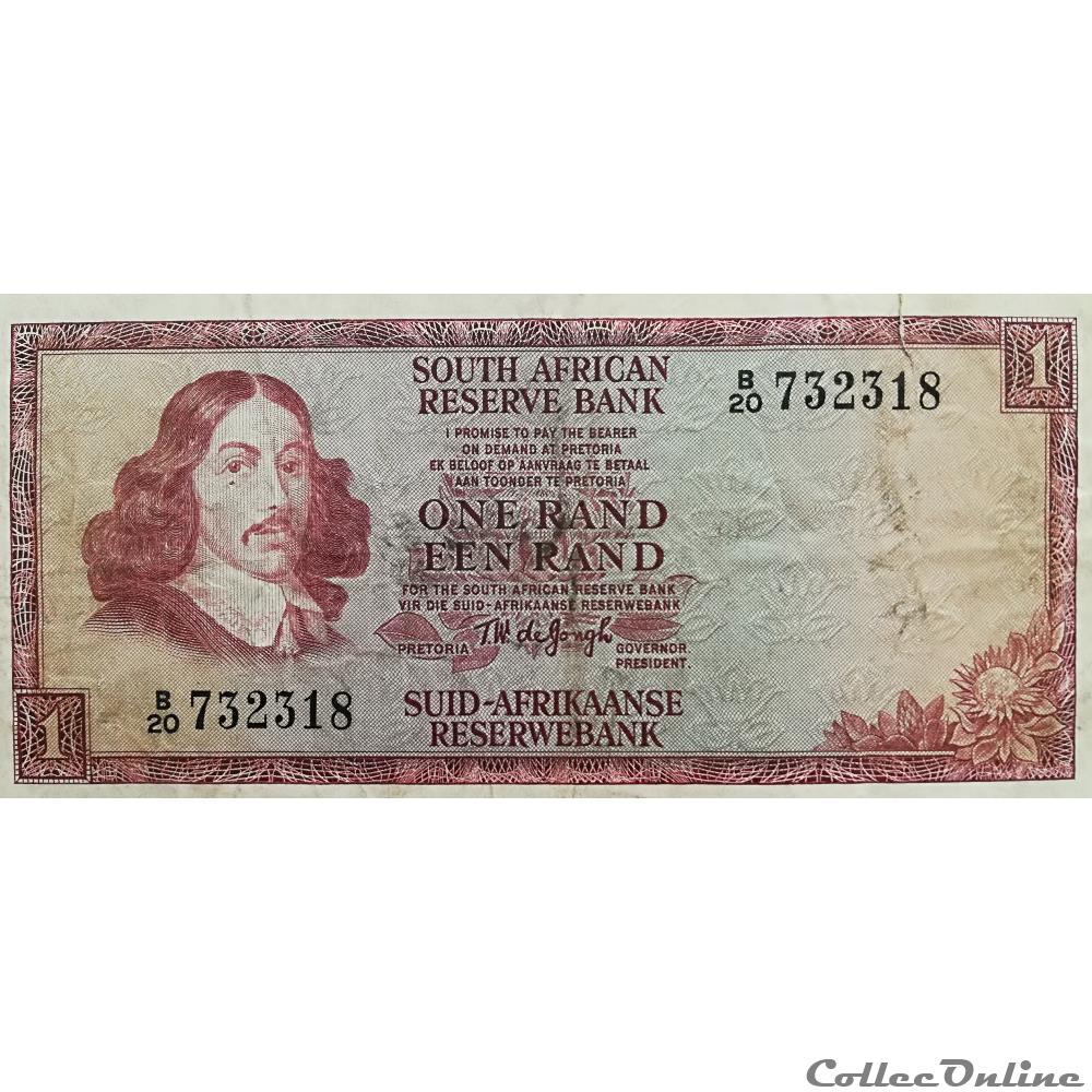 AFRIQUE DU SUD - P 115 A - 1 RAND - 1973 billet afrique du sud p 115 a 1 rand 1973