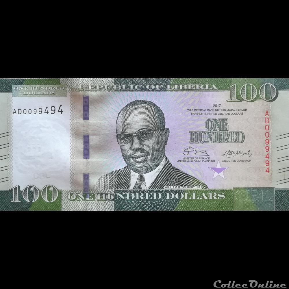 LIBERIA - P 35 B - 100 DOLLARS - 2017 billet afrique liberium liberia p 35 b 100 dollars 2017