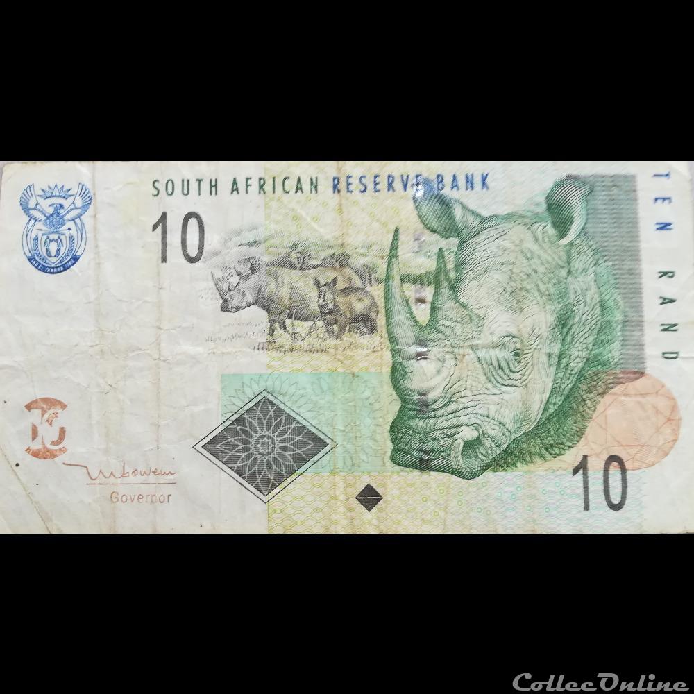 billet afrique du sud p 128 a 10 rand 2005