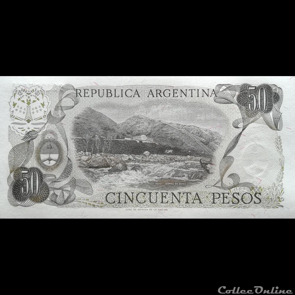 ARGENTINE - P 296 (2) - 50 PESOS - 1975 billet amerique du sud argentine p 296 2 50 pesos 1975