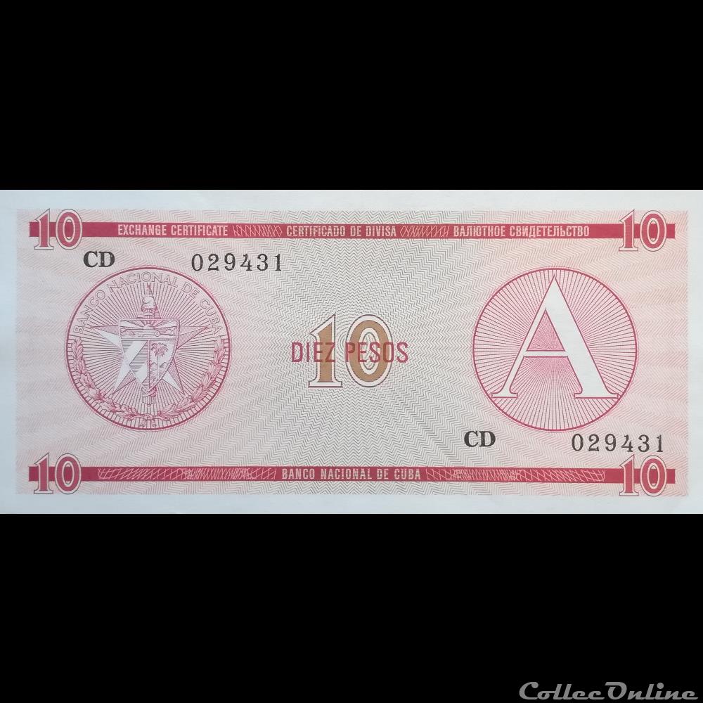 CUBA - P FX 04 - 10 PESOS - 1985 billet amerique du nord cuba p fx 04 10 pesos 1985