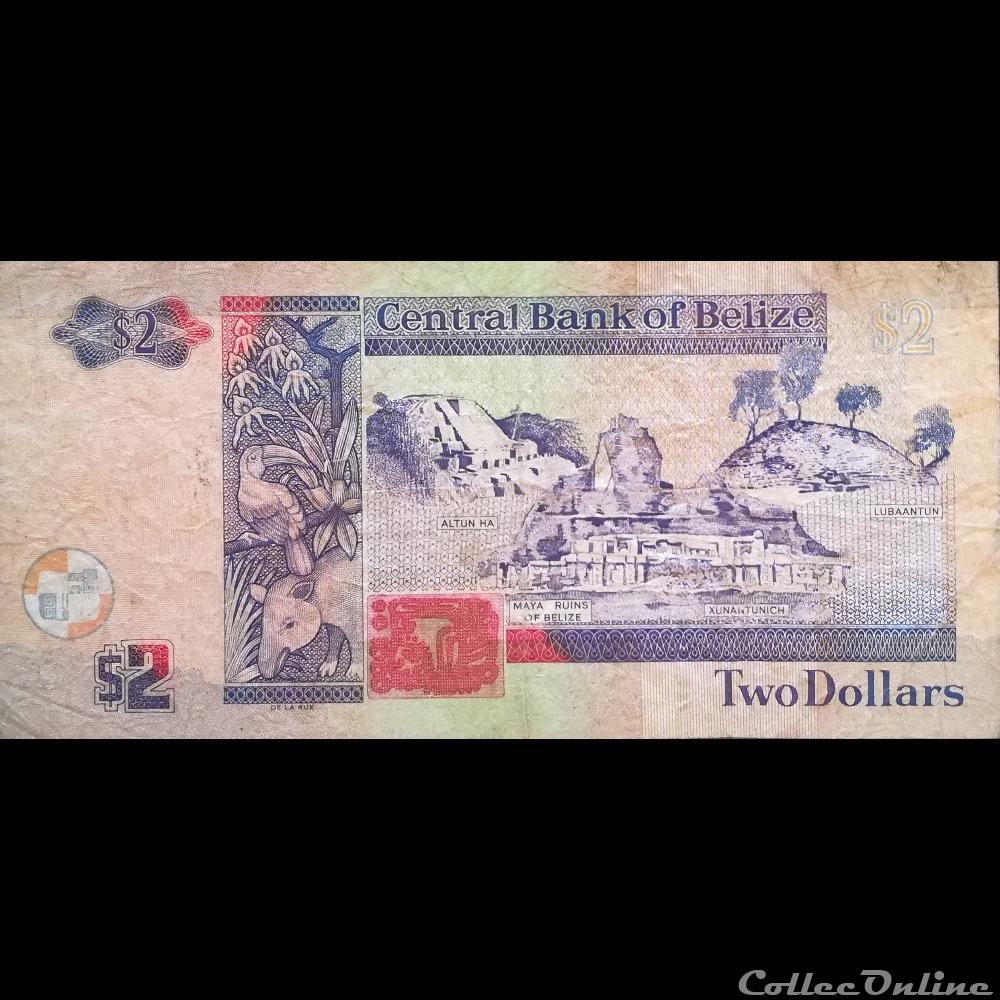 BELIZE - P 066 B - 2 DOLLARS - 2005 billet amerique du nord belize p 066 b 2 dollars 2005