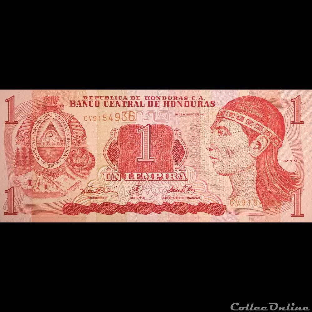 HONDURAS - P 084 B - 1 LEMPIRA - 2001 billet amerique nord honduras p 084 b 1 lempira 2001