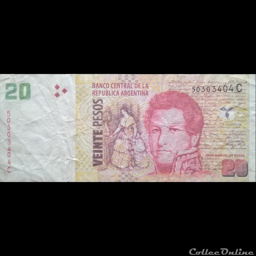 ARGENTINE - P 355 A (1) - 20 PESOS - 2003 billet amerique du sud argentine p 355 a 1 20 pesos 2003